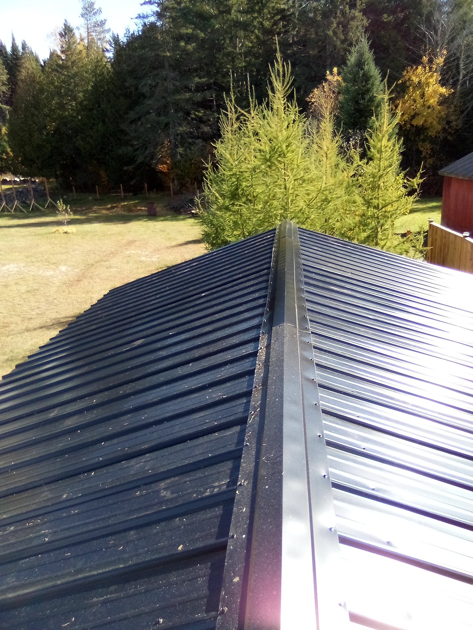 Metal-sided shed structure